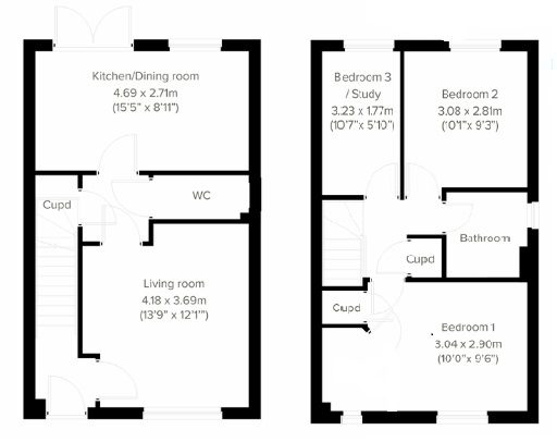 Floor Plans Hanbury No Ensuite