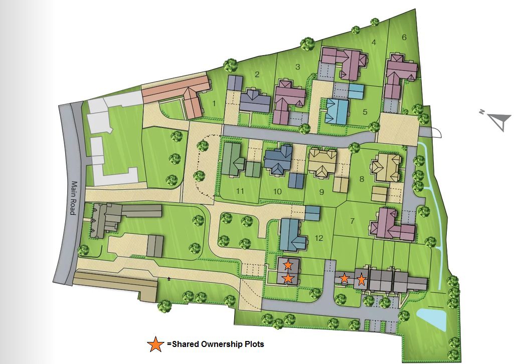 Site Plan Shared Ownership Marked