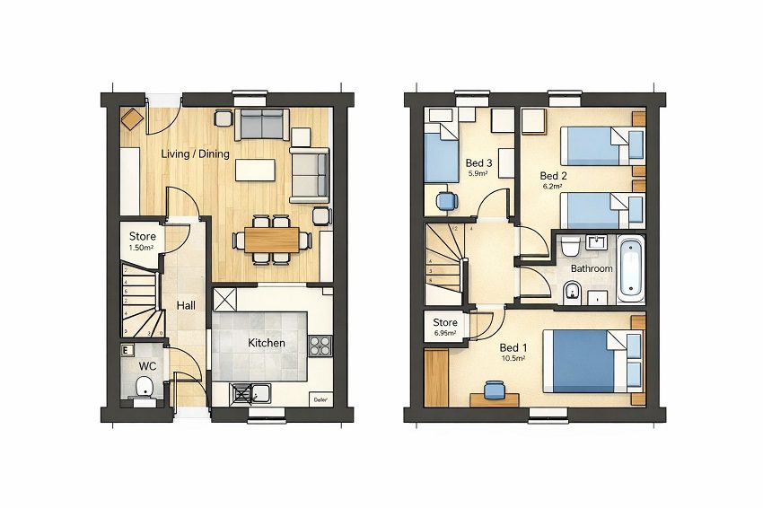 Clarendon 916 Floorplan New 3bed