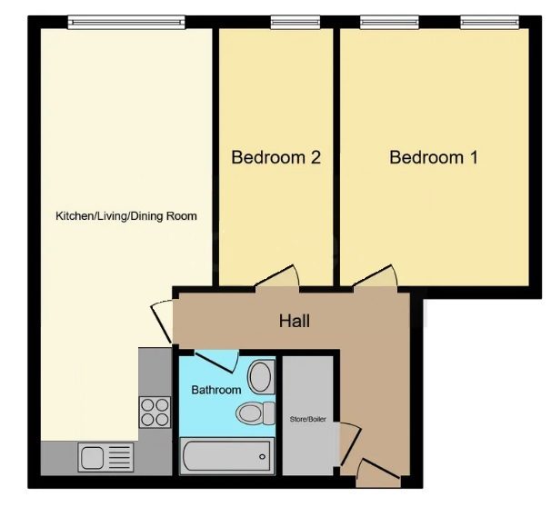 Flat 8, 8 Rea Place Floorplan