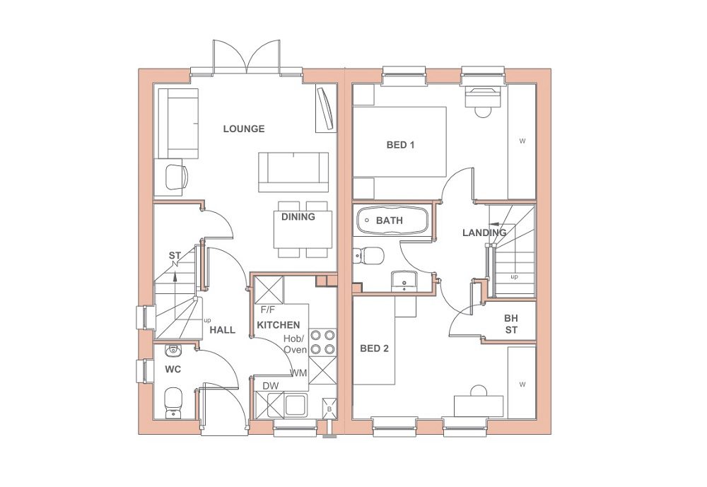 Brook View Wilford Floor Plan 2b